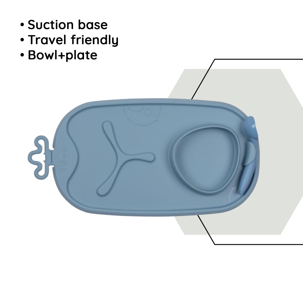 B.Box Roll & Go Mealtime Silicone Mat with Spoon