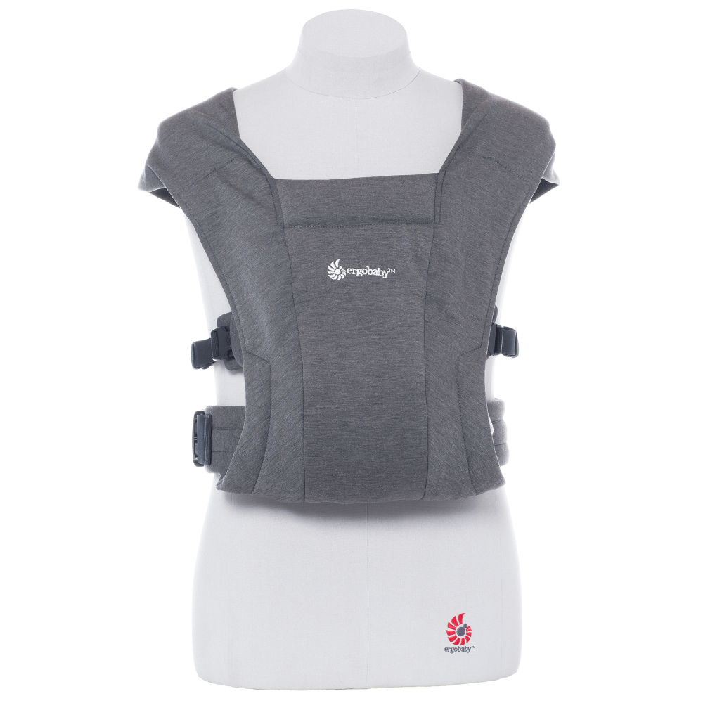 Ergobaby Embrace Newborn Baby Carrier – Soft & Lightweight Fabric, Ergonomic “M” Position and Head Support, Adjustable Waistbelt & Cross Straps, 3 Carry Positions, Easy to Use, 3-11 Kgs, Birth to 12 Months, Heather Grey