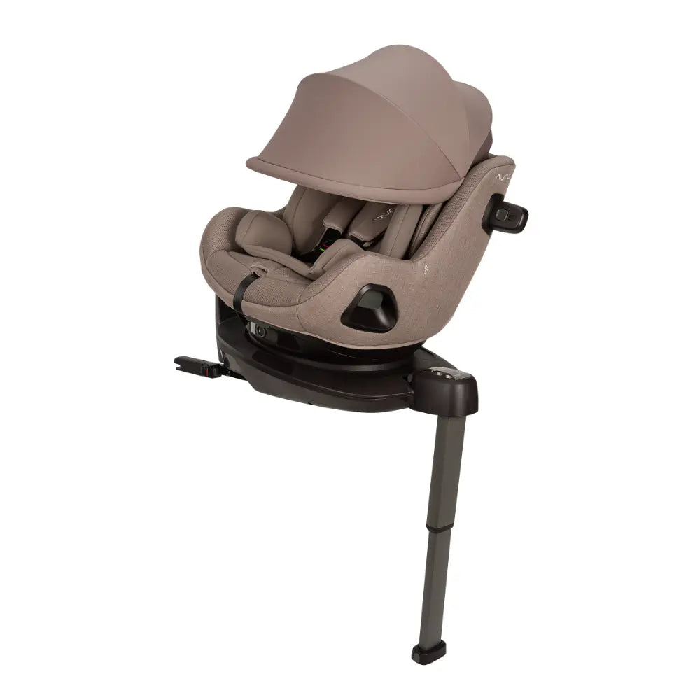Nuna PRUU Aire Infant Car Seat|Convertible (Forward & Rear Facing)|360 Degrees Rotation with Base|Retractabe Sun Canopy|Moisture Absorbing Airy Mesh|5 Positions Recline In Both Mode|For 0 to 4Y|Upto 19 Kg - Cedar