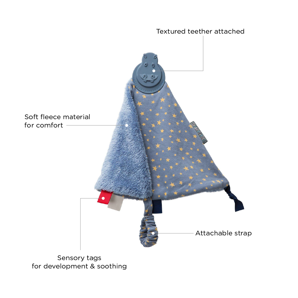 Cheeky Chompers Baby Comforter with Teether - Midnight Stars Comfortchew
