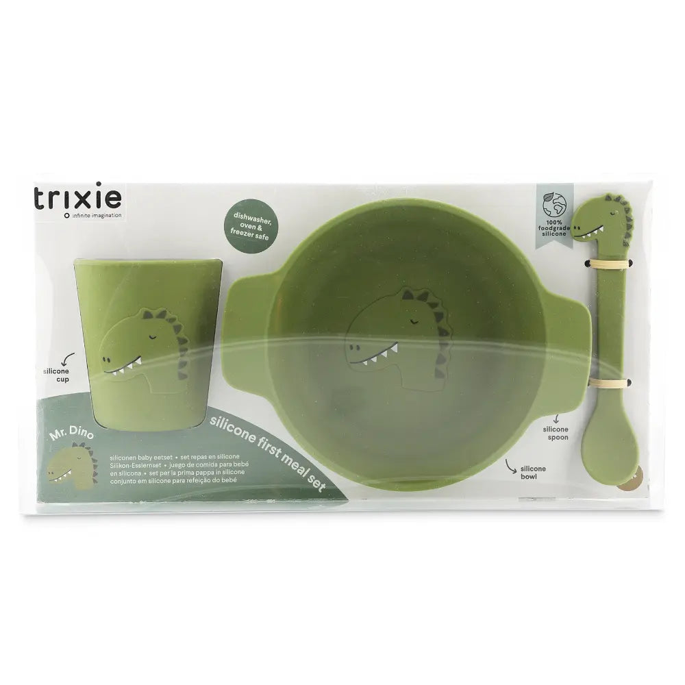 Trixie Silicone First Meal set - Mr. Dino