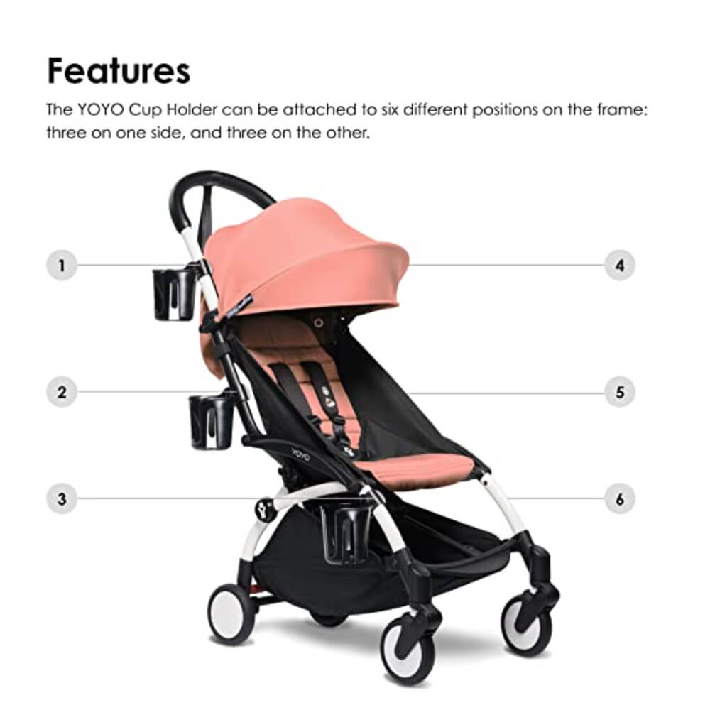 Stokke YOYO Stroller Cup Holder – For Parents & Kids, Stable & Convenient,  Attaches to 6 Points