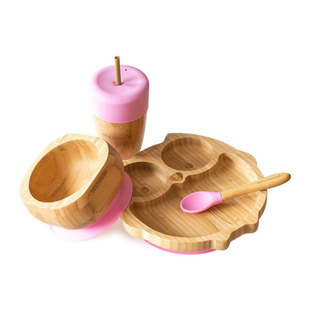 Eco rascals Bamboo Owl Plate Gift Set
