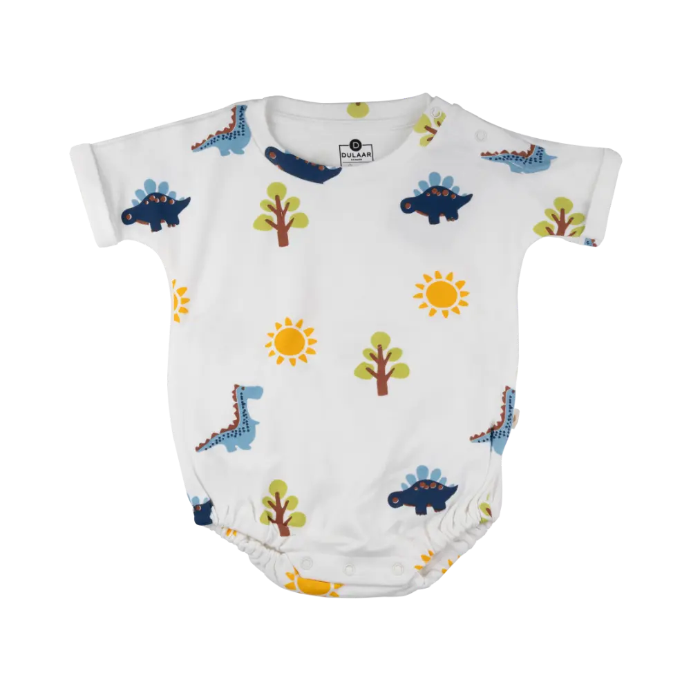 Dulaar Organic Cotton Onesie - A Day with Dinos