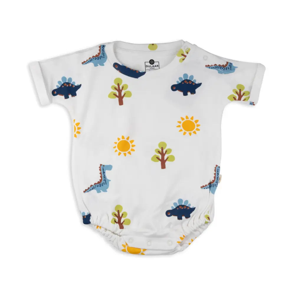 Dulaar Organic Cotton Onesie - A Day with Dinos