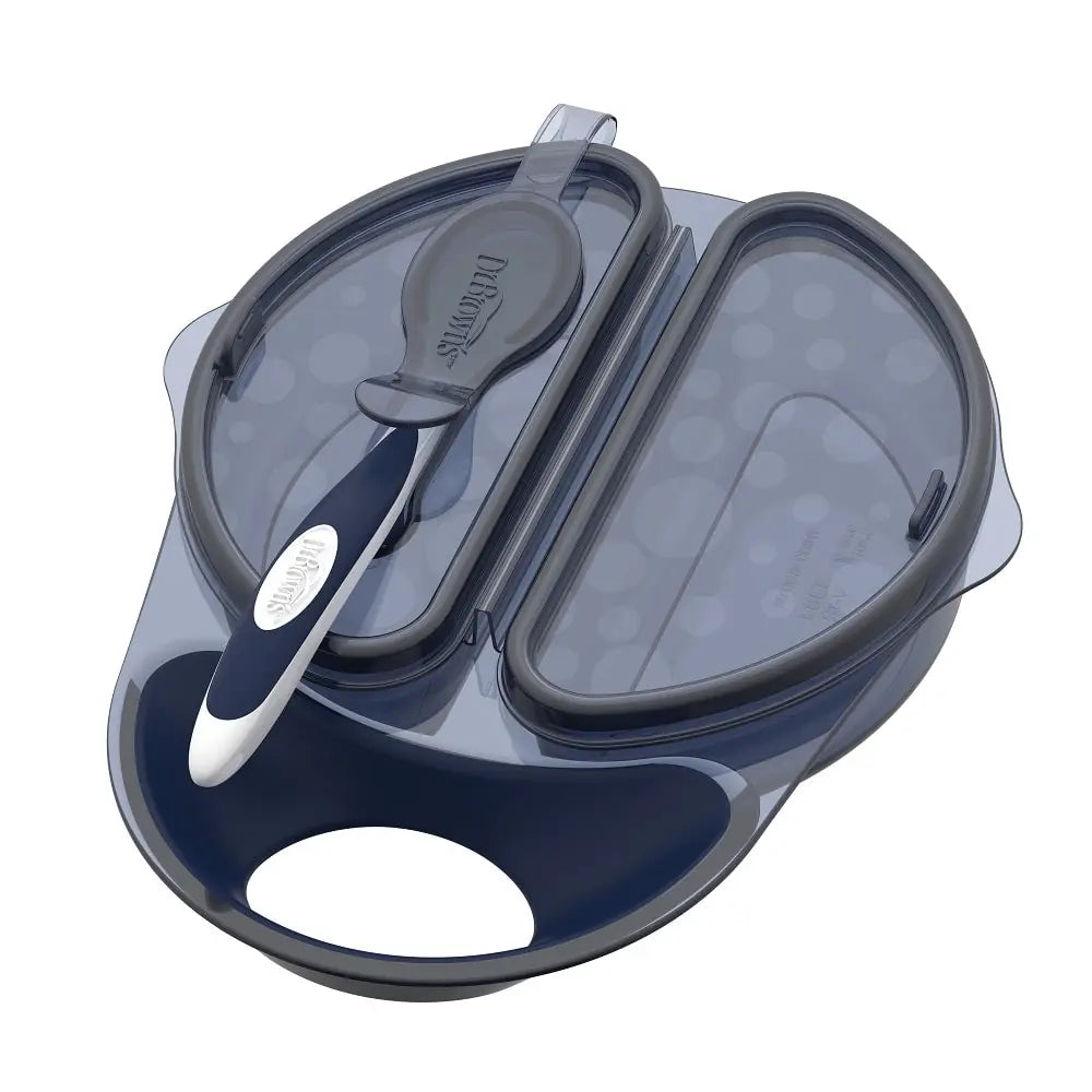 Dr. Brown's Travel Fresh™ Bowl & Snap-in Spoon, Dark Blue, 1-Pack