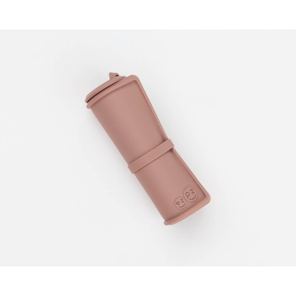 ezpz Tiny Placemat – 100% Food-Grade Silicone Non-Slip Suction Placemat for Babies & Toddlers, Fits Most Highchairs, Rolls Up for Travel, Promotes Self-Feeding, Microwave Safe, 6 Months+